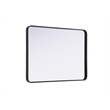 Elegant Decor Contour Metal Rectangle Mirror 30X40