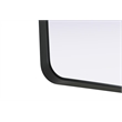 Elegant Decor Contour Metal Rectangle Mirror 30X40