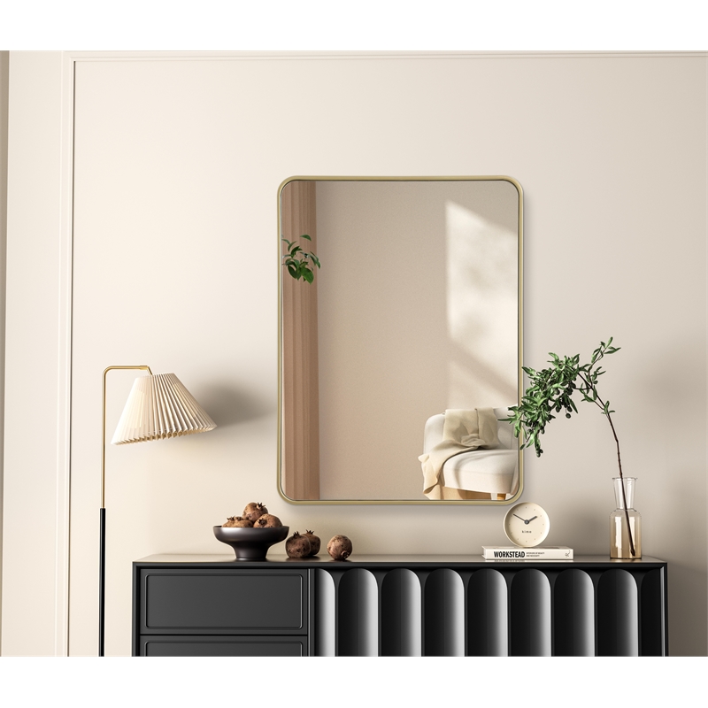 Elegant Decor Contour Metal Rectangle Mirror 30X40