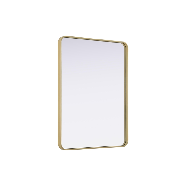 Elegant Decor Contour Metal Rectangle Mirror 30X40