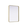 Elegant Decor Contour Metal Rectangle Mirror 30X40