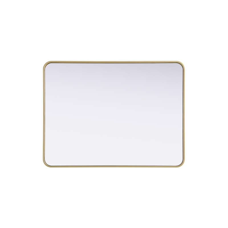Elegant Decor Contour Metal Rectangle Mirror 30X40