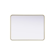 Elegant Decor Contour Metal Rectangle Mirror 30X40