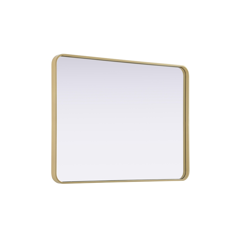 Elegant Decor Contour Metal Rectangle Mirror 30X40