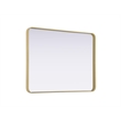 Elegant Decor Contour Metal Rectangle Mirror 30X40