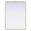 Elegant Decor Contour Metal Rectangle Mirror 30X40