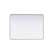 Elegant Decor Contour Metal Rectangle Mirror 30X40