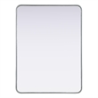 Elegant Decor Contour Metal Rectangle Mirror 30X40