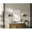 Elegant Decor Contour Metal Rectangle Mirror 30X48 In Black