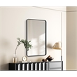 Elegant Decor Contour Metal Rectangle Mirror 30X48 In Black