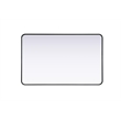 Elegant Decor Contour Metal Rectangle Mirror 30X48 In Black