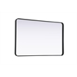Elegant Decor Contour Metal Rectangle Mirror 30X48 In Black