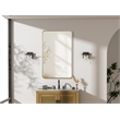 Elegant Decor Contour Metal Rectangle Mirror 30X48 In Brass