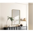 Elegant Decor Contour Metal Rectangle Mirror 30X48 In Brass
