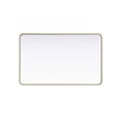 Elegant Decor Contour Metal Rectangle Mirror 30X48 In Brass