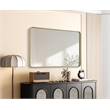 Elegant Decor Contour Metal Rectangle Mirror 30X48 In Brass