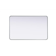 Elegant Decor Contour Metal Rectangle Mirror 30X48 In Silver