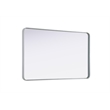 Elegant Decor Contour Metal Rectangle Mirror 30X48 In Silver