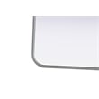 Elegant Decor Contour Metal Rectangle Mirror 30X48 In Silver