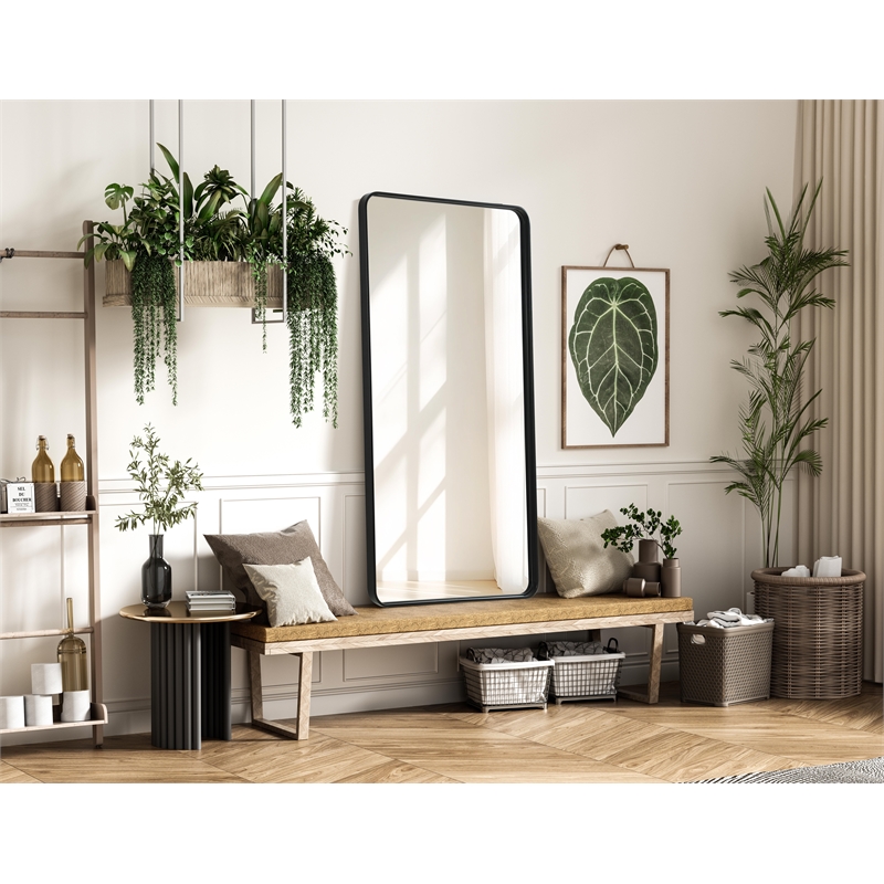 Elegant Decor Contour Metal Rectangle Mirror 30X60