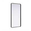 Elegant Decor Contour Metal Rectangle Mirror 30X60
