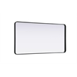 Elegant Decor Contour Metal Rectangle Mirror 30X60