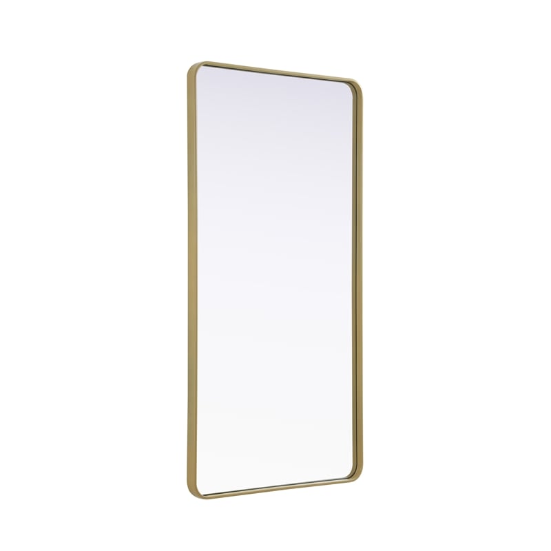 Elegant Decor Contour Metal Rectangle Mirror 30X60