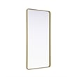 Elegant Decor Contour Metal Rectangle Mirror 30X60