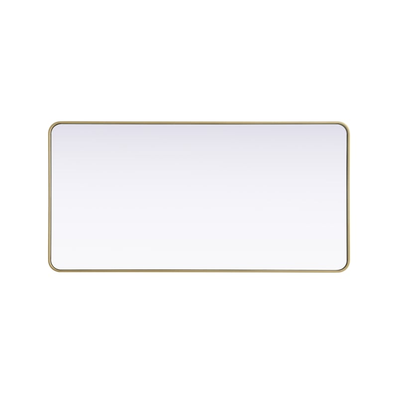 Elegant Decor Contour Metal Rectangle Mirror 30X60