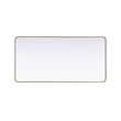 Elegant Decor Contour Metal Rectangle Mirror 30X60