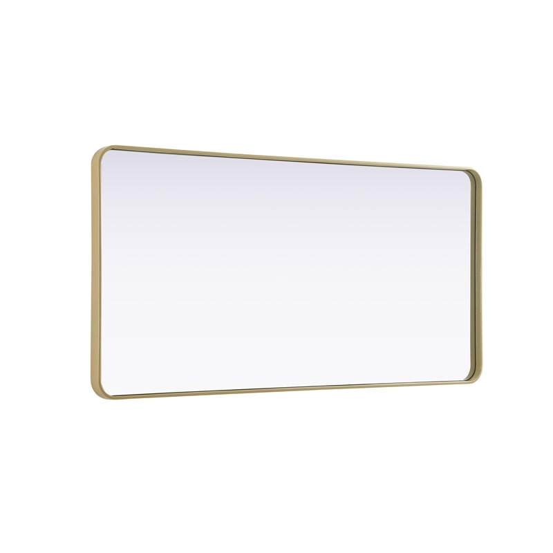 Elegant Decor Contour Metal Rectangle Mirror 30X60