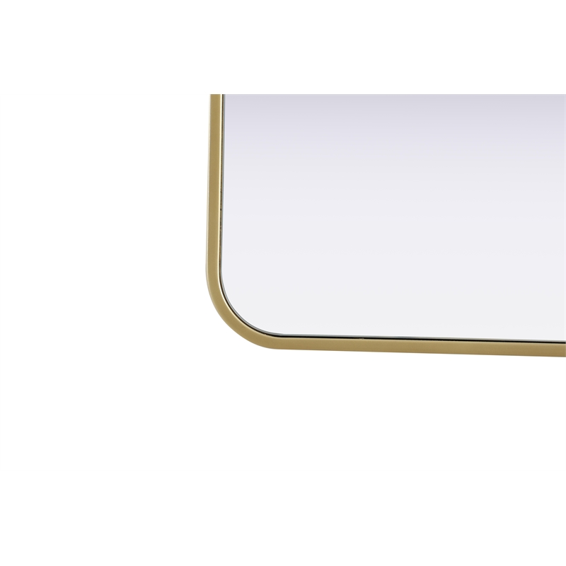 Elegant Decor Contour Metal Rectangle Mirror 30X60