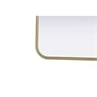 Elegant Decor Contour Metal Rectangle Mirror 30X60