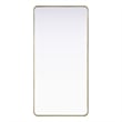 Elegant Decor Contour Metal Rectangle Mirror 30X60