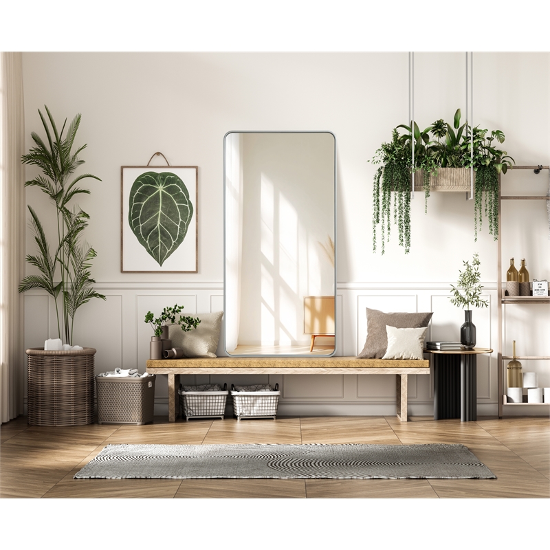 Elegant Decor Contour Metal Rectangle Mirror 30X60