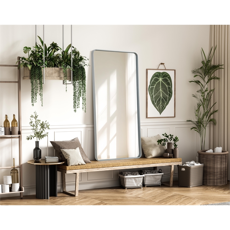 Elegant Decor Contour Metal Rectangle Mirror 30X60