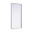 Elegant Decor Contour Metal Rectangle Mirror 30X60