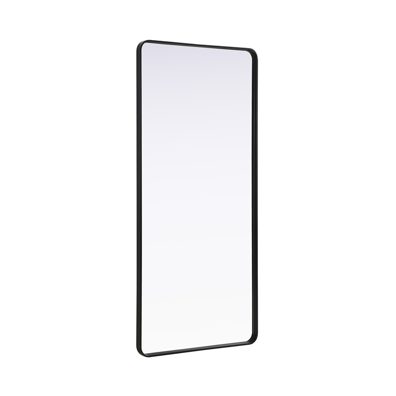 Elegant Decor Contour Metal Rectangle Mirror 32X72 In Black