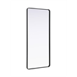Elegant Decor Contour Metal Rectangle Mirror 32X72 In Black