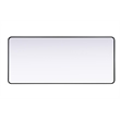 Elegant Decor Contour Metal Rectangle Mirror 32X72 In Black