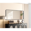 Elegant Decor Contour Metal Rectangle Mirror 32X72 In Black