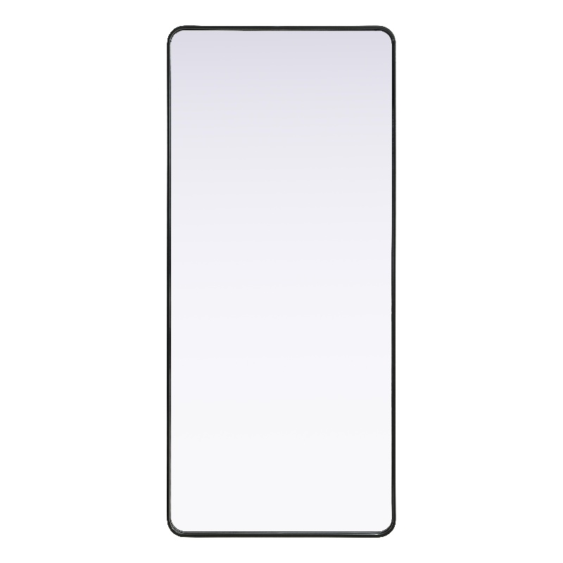 Elegant Decor Contour Metal Rectangle Mirror 32X72 In Black