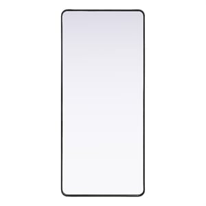 Elegant Decor Contour Metal Rectangle Mirror 32X72 In Black