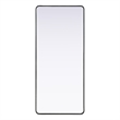 Elegant Decor Contour Metal Rectangle Mirror 32X72 In Black