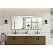 Elegant Decor Contour Metal Rectangle Mirror 32X72 In Brass