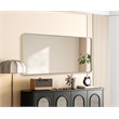 Elegant Decor Contour Metal Rectangle Mirror 32X72 In Brass