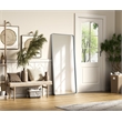 Elegant Decor Contour Metal Rectangle Mirror 32X72 In Silver