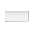 Elegant Decor Contour Metal Rectangle Mirror 32X72 In Silver