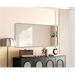 Elegant Decor Contour Metal Rectangle Mirror 32X72 In Silver