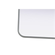 Elegant Decor Contour Metal Rectangle Mirror 32X72 In Silver
